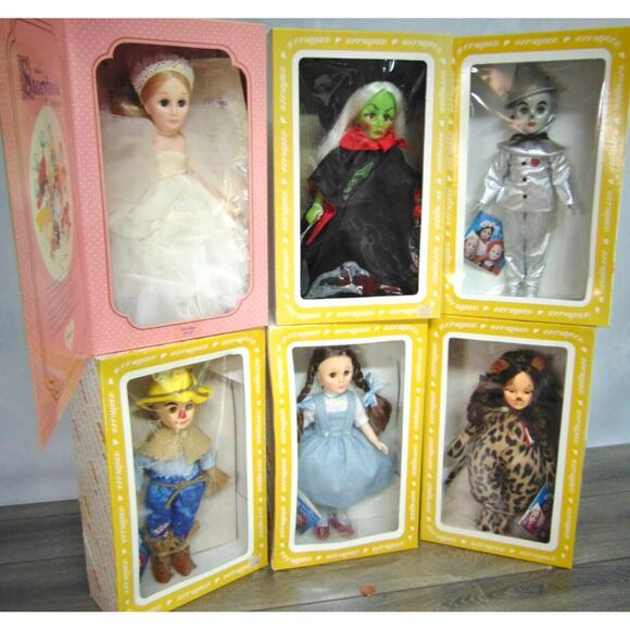 NEW Set (6) Effanbee WIZARD OF OZ DOLL Dorothy Good Witch Lion Tin Man Scarecrow - Picture 12 of 12